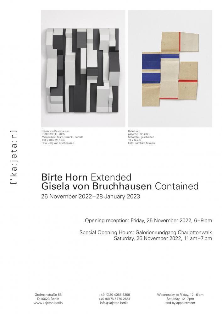 Birte Horn | Extended Gisela von Bruchhausen | Contained | Unter Verwendung von Fotos von Jörg von Bruchhausen (Gisela von Bruchhausen) bzw. Bernhard Strauss (Birte Horn)